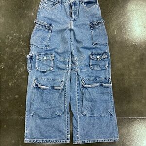 Y2K cargo utility baggy wide leg woman’s pants